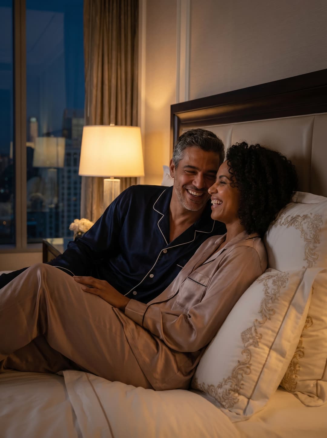 Casal feliz e confiante